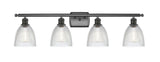 516-4W-OB-G382 4-Light 36" Oil Rubbed Bronze Bath Vanity Light - Clear Castile Glass - LED Bulb - Dimmensions: 36 x 8 x 11 - Glass Up or Down: Yes