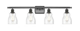 516-4W-OB-G394 4-Light 36" Oil Rubbed Bronze Bath Vanity Light - Seedy Ellery Glass - LED Bulb - Dimmensions: 36 x 8 x 11 - Glass Up or Down: Yes