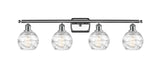516-4W-PC-G1213-6 4-Light 36" Polished Chrome Bath Vanity Light - Clear Athens Deco Swirl 8" Glass - LED Bulb - Dimmensions: 36 x 7 x 9 - Glass Up or Down: Yes
