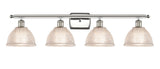 516-4W-PN-G422 4-Light 36" Polished Nickel Bath Vanity Light - Clear Arietta Glass - LED Bulb - Dimmensions: 36 x 10 x 10 - Glass Up or Down: Yes