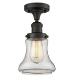 517-1CH-OB-G192 1-Light 6.25" Oil Rubbed Bronze Semi-Flush Mount - Clear Bellmont Glass - LED Bulb - Dimmensions: 6.25 x 6.25 x 11.5 - Sloped Ceiling Compatible: No