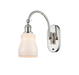 518-1W-PN-G391 1-Light 5.3" Polished Nickel Sconce - White Ellery Glass - LED Bulb - Dimmensions: 5.3 x 12.375 x 12.75 - Glass Up or Down: Yes