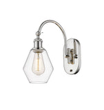 1-Light 6" Antique Brass Sconce - Clear Cindyrella 6" Glass LED - w/Switch