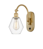 1-Light 6" Antique Brass Sconce - Clear Cindyrella 6" Glass LED - w/Switch