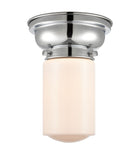 623-1F-PC-G311 1-Light 6.25" Polished Chrome Flush Mount - Matte White Cased Dover Glass - LED Bulb - Dimmensions: 6.25 x 6.25 x 7.9 - Sloped Ceiling Compatible: No