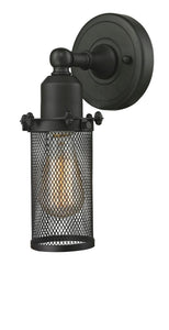 1-Light 4.5" Oil Rubbed Bronze Sconce - Oil Rubbed Bronze Quincy Hall Shade - LED Bulb Included