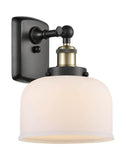 1-Light 8" Sconce - Matte White Cased Large Bell Glass - Choice of Finish and Bulb
