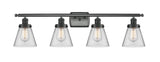 916-4W-BK-G62-LED 36" 4-Light Matte Black LED Bath Vanity Light LED Bulbs Included