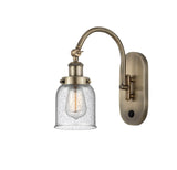 1-Light 5" Antique Brass Sconce - Seedy Small Bell Glass LED