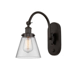 918-1W-OB-G62 1-Light 6.25" Oil Rubbed Bronze Sconce - Clear Small Cone Glass - LED Bulb - Dimmensions: 6.25 x 13.125 x 12.5 - Glass Up or Down: Yes