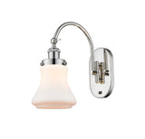 918-1W-PN-G191 1-Light 6.5" Polished Nickel Sconce - Matte White Bellmont Glass - LED Bulb - Dimmensions: 6.5 x 13 x 13 - Glass Up or Down: Yes