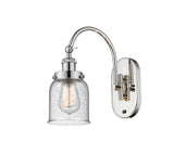 918-1W-PN-G54 1-Light 5" Polished Nickel Sconce - Seedy Small Bell Glass - LED Bulb - Dimmensions: 5 x 12.5 x 12.5 - Glass Up or Down: Yes
