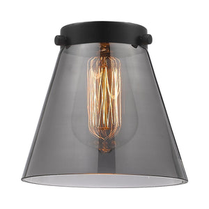 Innovations Lighting G63 Accessory 6"  Glass - Plated Smoke Small Cone Glass Shade - Dimmable Vintage Bulbs Included - Width: 6" Depth (Front to Back): 6" Height: 6