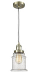 Cord Hung 6" Canton Mini Pendant - Bell-Urn Seedy Glass - Choice of Finish And Incandesent Or LED Bulbs