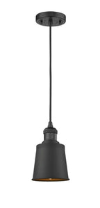 201C-BK-M9-BK-LED 5" Cord Hung Matte Black LED Mini Pendant LED