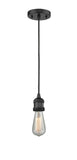 201C-BK Cord Hung 2" Matte Black Mini Pendant - Bare Bulb - LED Bulb - Dimmensions: 2 x 2 x 3.5<br>Minimum Height : 6<br>Maximum Height : 125 - Sloped Ceiling Compatible: Yes