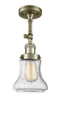 1-Light 6.25" Bellmont Semi-Flush Mount - Bell-Urn Seedy Glass - Choice of Finish And Incandesent Or LED Bulbs