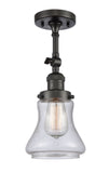 201F-OB-G194 1-Light 6.25" Oil Rubbed Bronze Semi-Flush Mount - Seedy Bellmont Glass - LED Bulb - Dimmensions: 6.25 x 6.25 x 13.5 - Sloped Ceiling Compatible: Yes