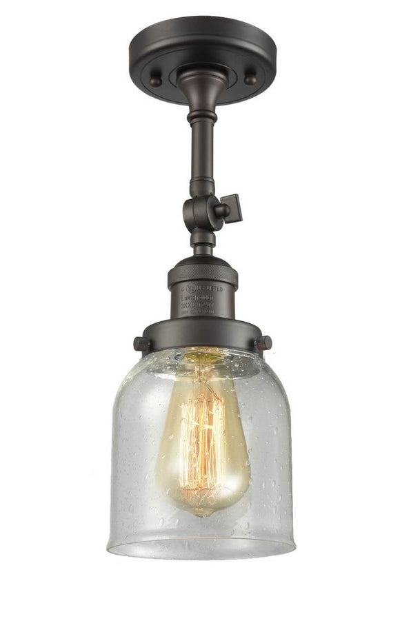 Small Bell 1 Light 8 inch Flush Mount Dimmable Vintage Bulb LED Includ LED