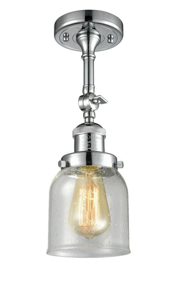 Small Bell 1 Light 8 inch Flush Mount Dimmable Vintage Bulb Included LED