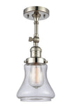 201F-PN-G194 1-Light 6.25" Polished Nickel Semi-Flush Mount - Seedy Bellmont Glass - LED Bulb - Dimmensions: 6.25 x 6.25 x 13.5 - Sloped Ceiling Compatible: Yes