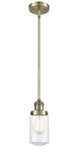 Stem Hung 4.5" Dover Mini Pendant - Cylinder Clear Glass - Choice of Finish And Incandesent Or LED Bulbs