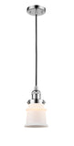 201S-BK-G184S Stem Hung 6.5" Matte Black Mini Pendant - Seedy Small Canton Glass - LED Bulb - Dimmensions: 6.5 x 6.5 x 10<br>Minimum Height : 18<br>Maximum Height : 42 - Sloped Ceiling Compatible: Yes