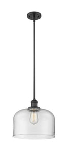 Innovations Lighting 201S-AB-G72-L Antique Brass X-Large Bell 1-Light Pendant - Clear X-Large Bell Glass - 60 Watt Vintage Bulb Included