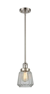 Stem Hung 7" Chatham Mini Pendant - Novelty Clear Glass - Choice of Finish And Incandesent Or LED Bulbs