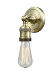 202ADA-AB 1-Light 4.5" Antique Brass Sconce - Bare Bulb - LED Bulb - Dimmensions: 4.5 x 3.875 x 6.125 - Glass Up or Down: Yes