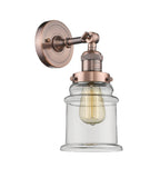 1-Light 6.5" Canton Sconce - Bell-Urn Clear Glass - Choice of Finish And Incandesent Or LED Bulbs