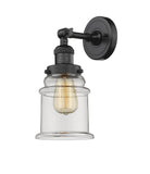 203-OB-G182 1-Light 6.5" Oil Rubbed Bronze Sconce - Clear Canton Glass - LED Bulb - Dimmensions: 6.5 x 9 x 11 - Glass Up or Down: Yes