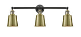 205-BAB-M9-AB-LED 32" 3-Light Black Antique Brass LED Bath Vanity Ligh LED