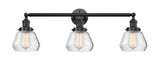 205-OB-G172 3-Light 30" Oil Rubbed Bronze Bath Vanity Light - Clear Fulton Glass - LED Bulb - Dimmensions: 30 x 9 x 10 - Glass Up or Down: Yes