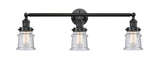 205-OB-G184S 3-Light 30" Oil Rubbed Bronze Bath Vanity Light - Seedy Small Canton Glass - LED Bulb - Dimmensions: 30 x 9 x 10 - Glass Up or Down: Yes