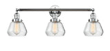 205-PC-G172 3-Light 30" Polished Chrome Bath Vanity Light - Clear Fulton Glass - LED Bulb - Dimmensions: 30 x 9 x 10 - Glass Up or Down: Yes