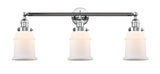 205-PC-G181 3-Light 30" Polished Chrome Bath Vanity Light - Matte White Canton Glass - LED Bulb - Dimmensions: 30 x 9 x 10 - Glass Up or Down: Yes