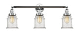 205-PC-G184 3-Light 30" Polished Chrome Bath Vanity Light - Seedy Canton Glass - LED Bulb - Dimmensions: 30 x 9 x 10 - Glass Up or Down: Yes