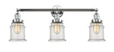 3-Light 30" Brushed Satin Nickel Bath Vanity Light - Seedy Canton Glass LED