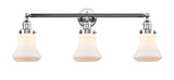 205-PC-G191 3-Light 30" Polished Chrome Bath Vanity Light - Matte White Bellmont Glass - LED Bulb - Dimmensions: 30 x 9 x 10 - Glass Up or Down: Yes