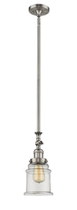 Stem Hung 6.5" Canton Mini Pendant - Bell-Urn Clear Glass - Choice of Finish And Incandesent Or LED Bulbs