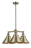 207-AB-M10-LED 3-Light 24" Briarcliff Antique Brass Chandelier  - Anti LED