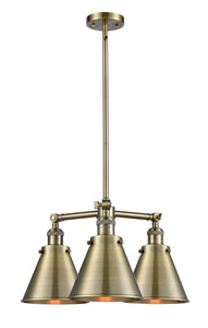 207-AB-M13-AB-LED 3-Light 21" Appalachian Antique Brass Chandelier  - LED
