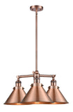 207-AC-M10-LED 3-Light 24" Briarcliff Antique Copper Chandelier LED