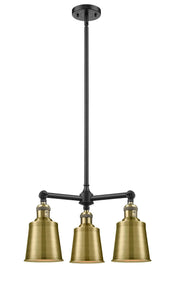 207-BAB-M9-AB-LED 19" 3-Light Black Antique Brass LED Chandelier LED