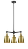207-BAB-M9-AB-LED 19" 3-Light Black Antique Brass LED Chandelier LED