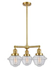 207-SG-G534-LED 20" 3-Light Satin Gold LED Chandelier LED Bulbs Included