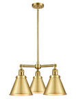 207-SG-M13-SG-LED 3-Light 21" Appalachian Satin Gold Chandelier  - Sat LED