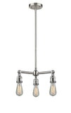 3-Light Bare Bulb - Choice of LED Or Incandescnt Bulbs And Finishes LED