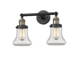 208-BAB-G192 2-Light 16.5" Black Antique Brass Bath Vanity Light - Clear Bellmont Glass - LED Bulb - Dimmensions: 16.5 x 10 x 11 - Glass Up or Down: Yes